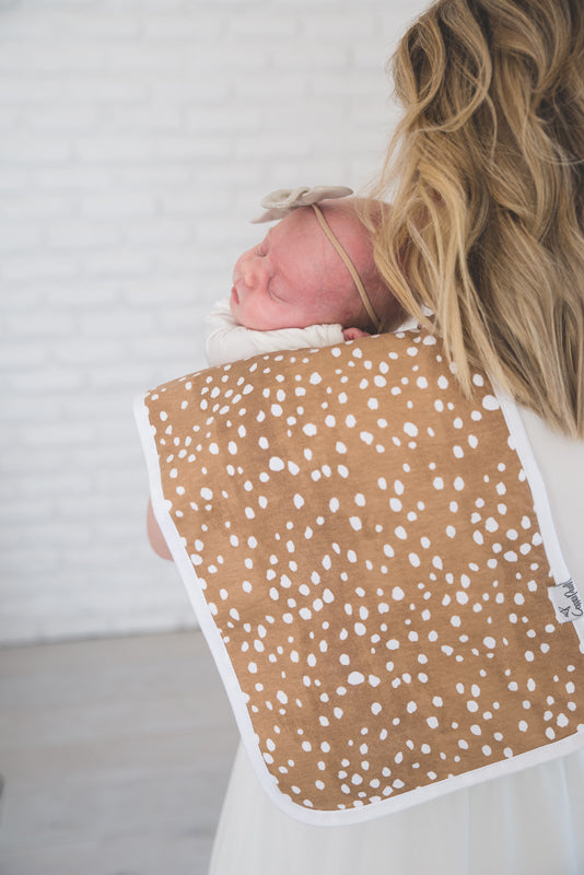 Copper Pearl Premium Burp Cloths Fawn 3Pk l Baby City UK Retailer