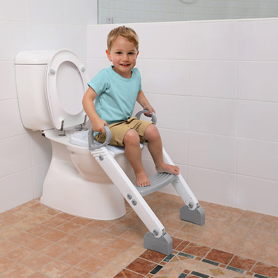 Dreambaby Ladder Step-Up Toilet Trainer White/Grey l Baby City UK Retailer