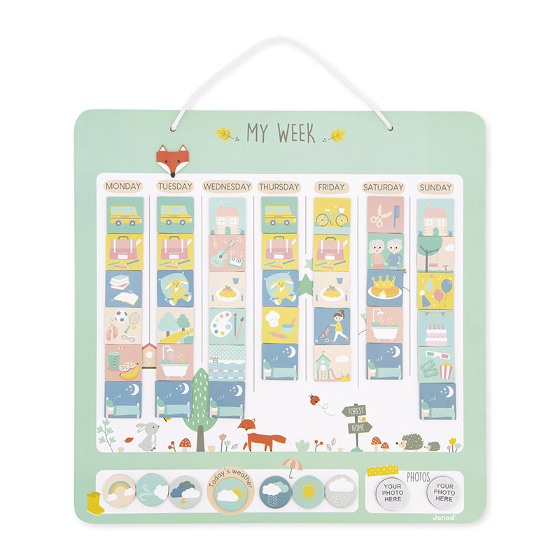 Janod My Magnetic Weekly Planner l Baby City UK Retailer