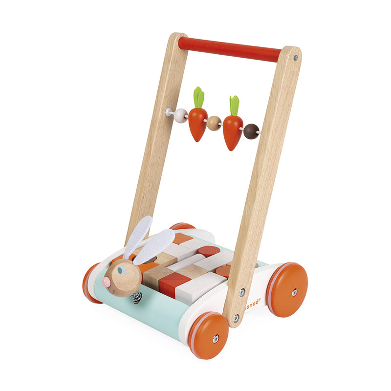 Janod Rabbit Block Cart l Baby City UK Retailer