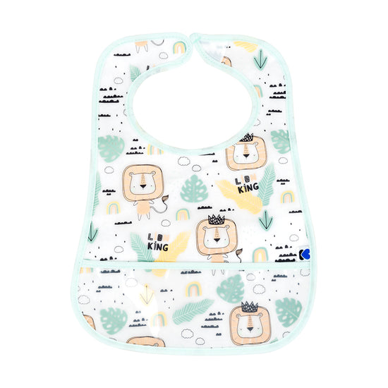 Kikka Boo Eva Terry Bib With Catcher Savanna Mint 3Pk l Baby City UK Retailer