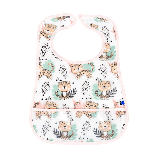 Kikka Boo Eva Terry Bib With Catcher Savanna Pink 3Pk l Baby City UK Retailer