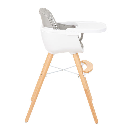 Kikka Boo Highchair Woody 2 In 1 Grey l Baby City UK Retailer