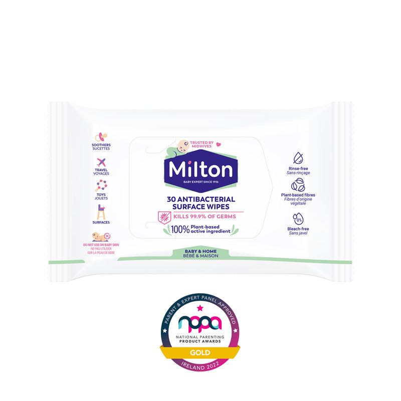 Milton Antibacterial Surface Wipes 30Pk l Baby City UK Stockist