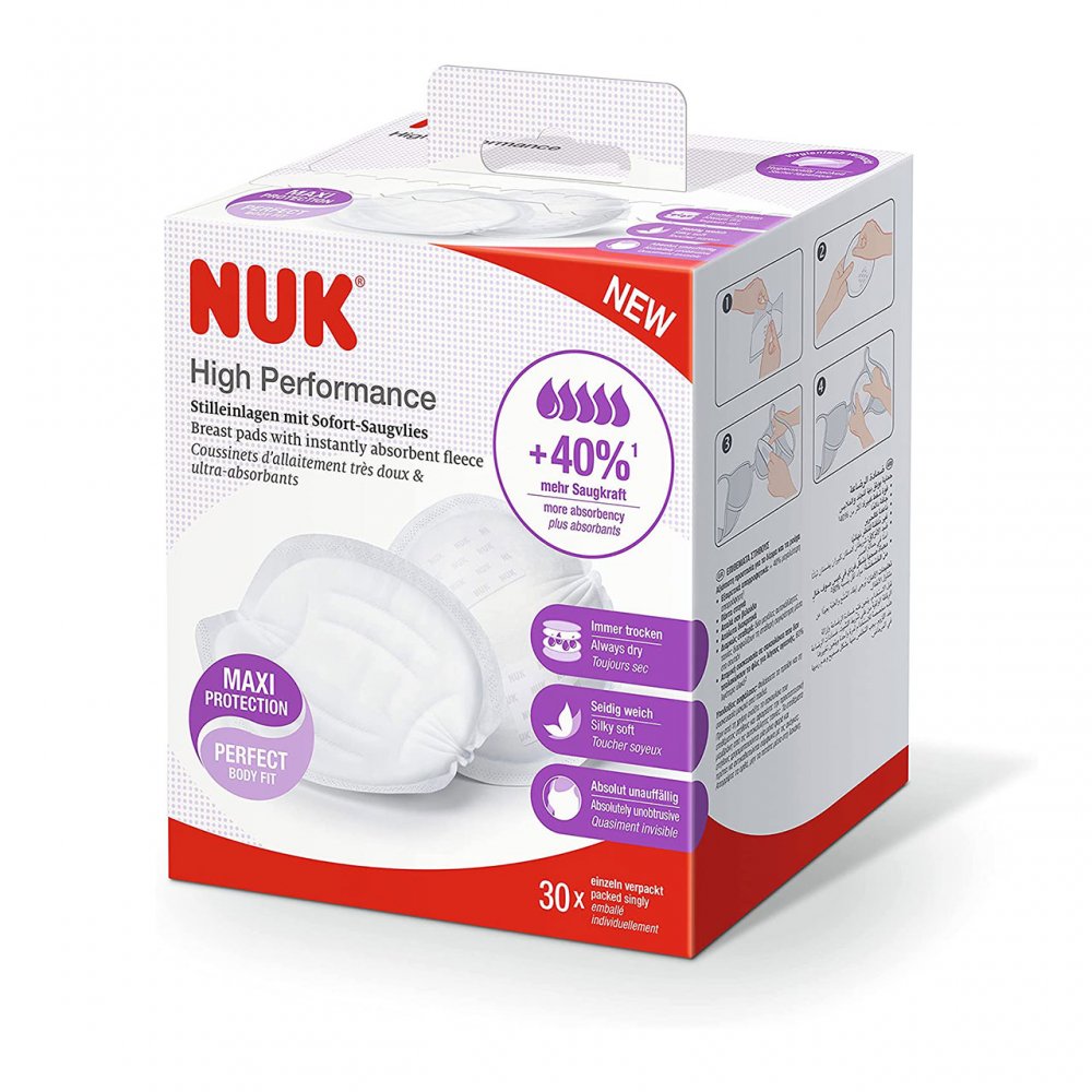 NUK High Performance Breast Pads 30Pk l Baby City UK Retailer