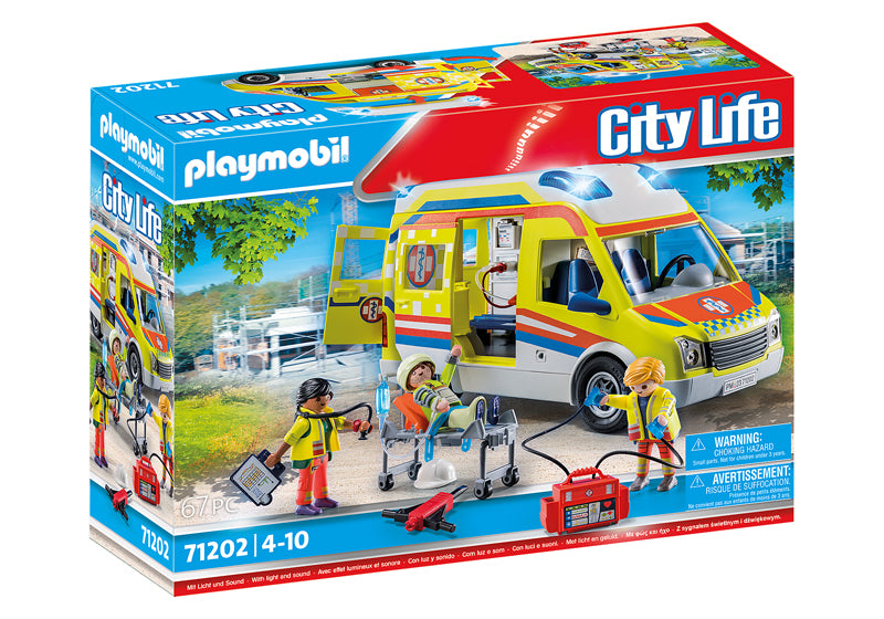 Load image into Gallery viewer, Baby City&amp;#39;s Playmobil Ambulance with Lights and Sound
