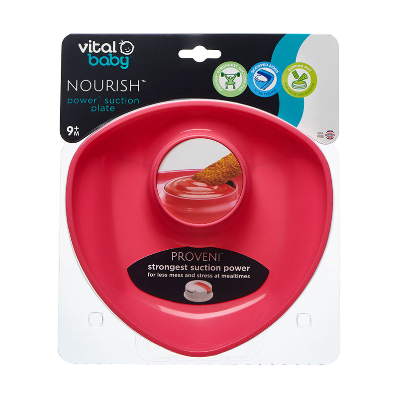 Vital Baby NOURISH Power Suction Plate Fizz l Baby City UK Retailer