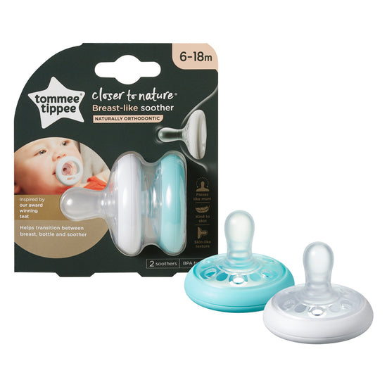 Tommee Tippee Closer to Nature Breast Like Soothers 6-18m 2Pk at Baby City