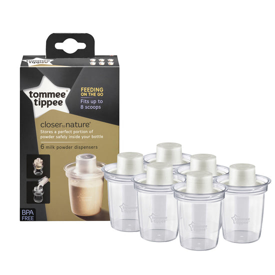 Tommee Tippee Closer to Nature Milk Powder Dispensers 6Pk at Baby City