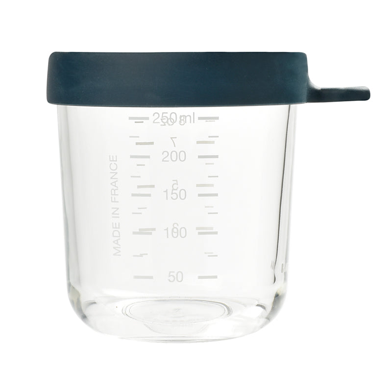 Béaba Glass Storage Jars Sky/Grey 4Pk at The Baby City Store