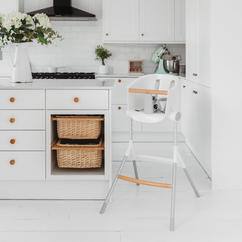 Béaba Up & Down Evolutive Highchair White/Grey at The Baby City Store