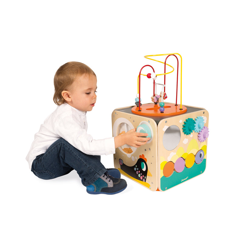 Janod Multi-Activity Cube at The Baby City Store