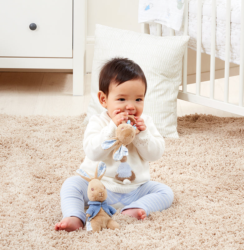 Signature Peter Rabbit Plush Ring Rattle at The Baby City Store