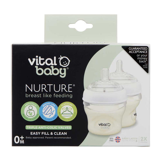 Load image into Gallery viewer, Vital Baby NURTURE Breast Like Feeding Bottle 150ml 2Pk at The Baby City Store

