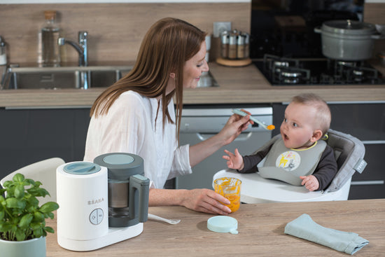 Load image into Gallery viewer, Baby City Stockist of Béaba Babycook® Neo Baby Food Steamer Blender Grey/White
