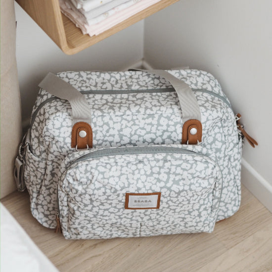 Load image into Gallery viewer, Béaba Geneva II Changing Bag Grey Blossom at Vendor Baby City
