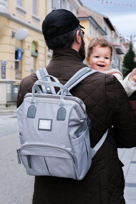 Béaba Wellington Backpack Changing Bag Grey at The Baby City Store