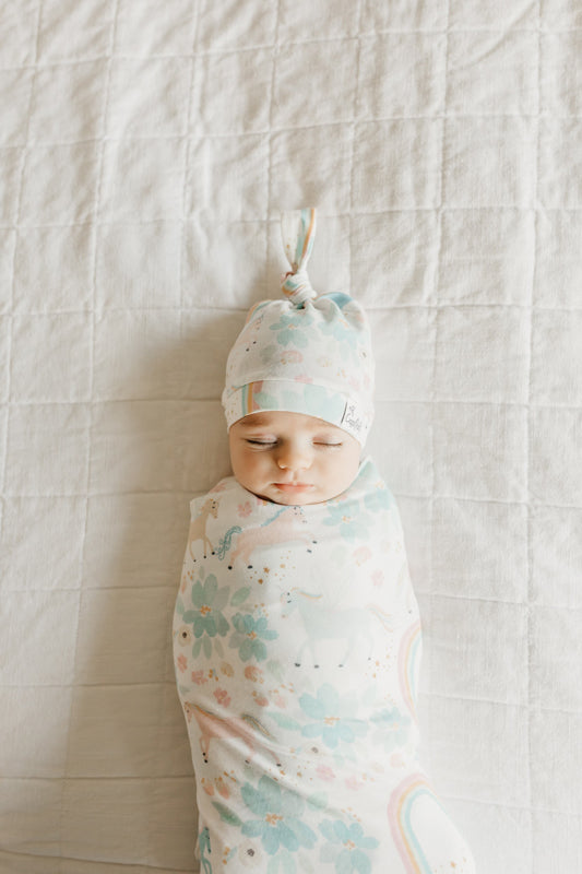Copper Pearl Top Knot Hat Whimsy 0-4m l Available at Baby City
