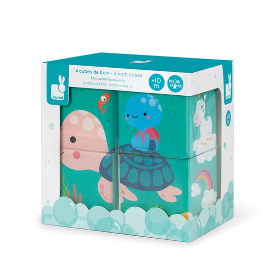 Load image into Gallery viewer, Janod Bath Cubes 4Pk at Vendor Baby City
