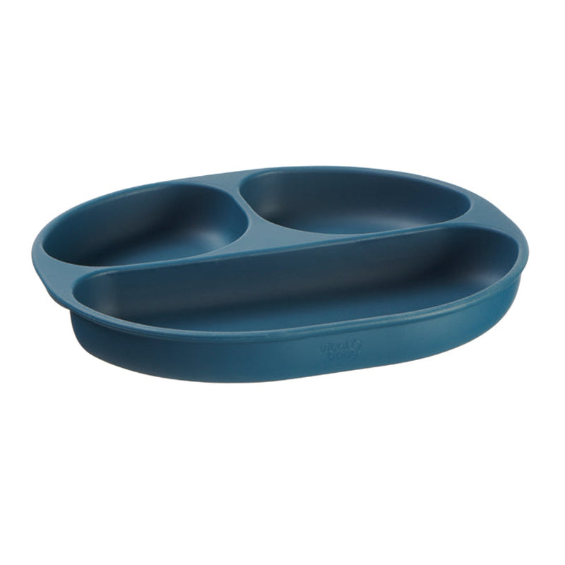 Vital Baby NOURISH Silicone Suction Plate Moody Blue at Baby City