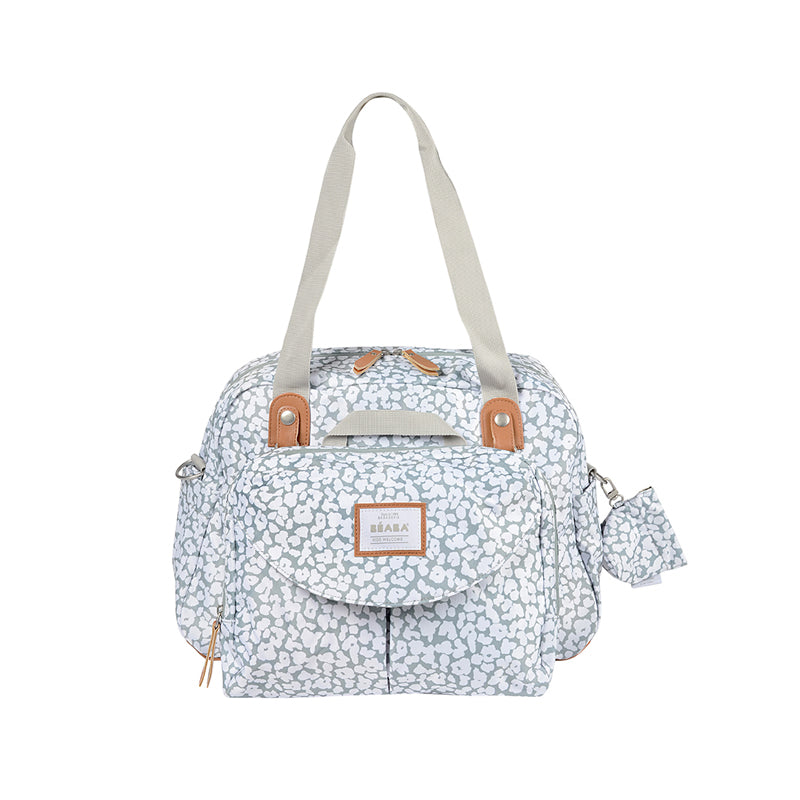 Béaba Geneva II Changing Bag Grey Blossom l Baby City UK Stockist