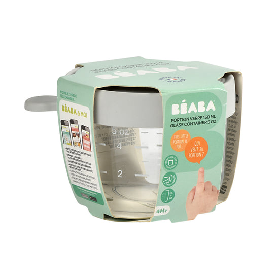 Load image into Gallery viewer, Béaba Glass Storage Jar 150ml Light Mist l Baby City UK Stockist
