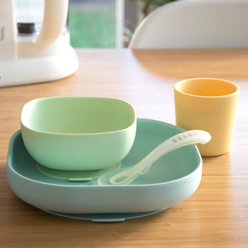 Load image into Gallery viewer, Béaba Silicone Meal 4pcs Set Natural l Baby City UK Stockist
