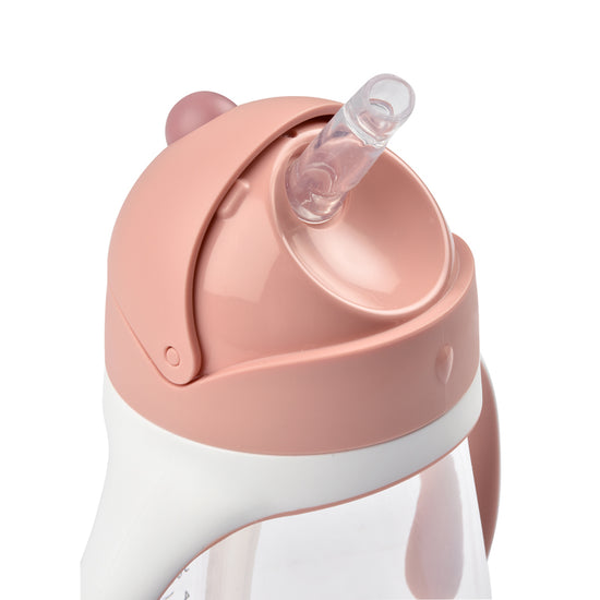 Béaba Tritan Straw Cup Pink 300ml l Baby City UK Stockist