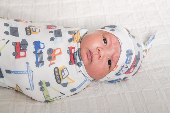 Load image into Gallery viewer, Copper Pearl Knitted Swaddle Blanket Diesel l Baby City UK Stockist
