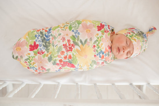 Copper Pearl Knitted Swaddle Blanket Lark at The Baby City Store