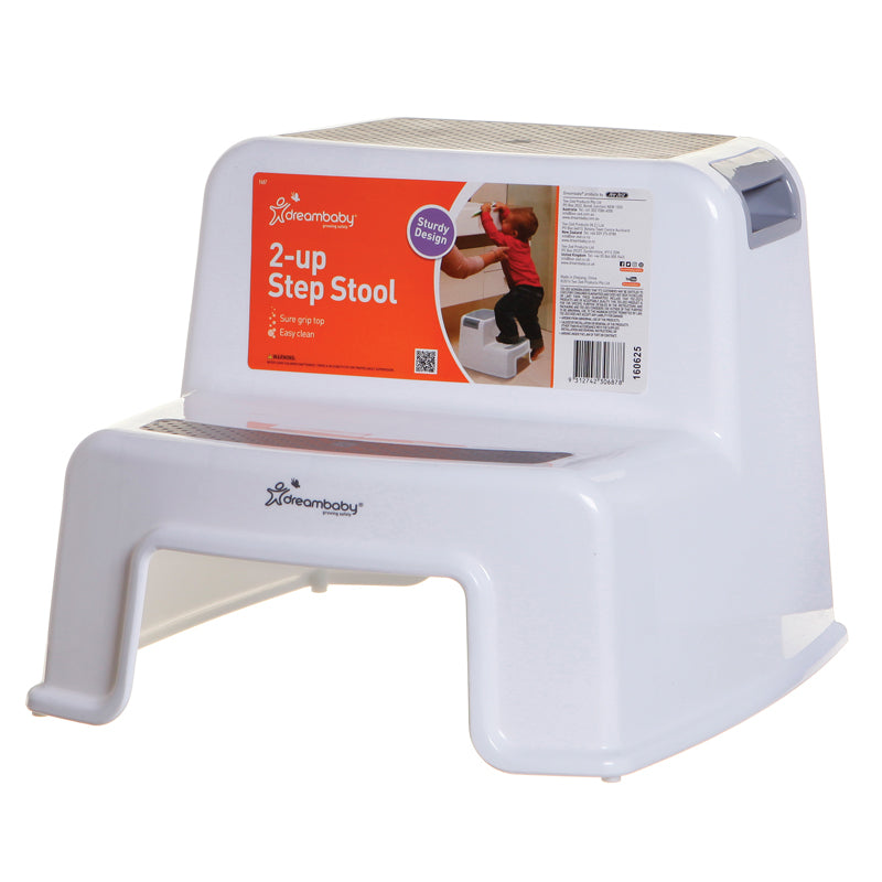 Dreambaby 2-Up Step Stool White/Grey l Baby City UK Stockist