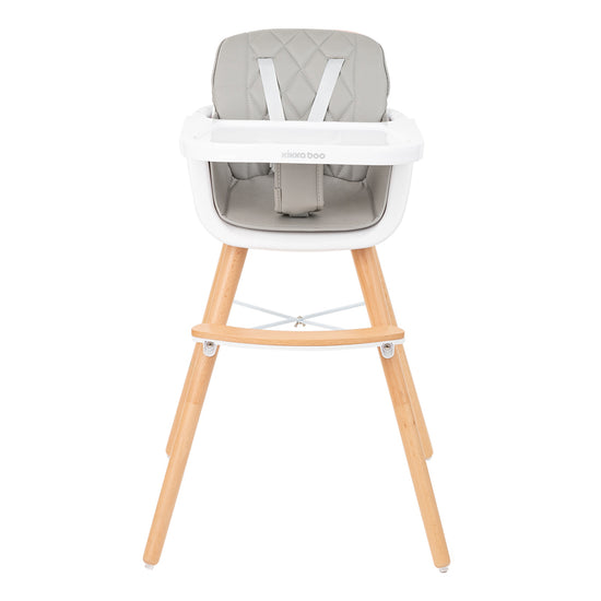 Kikka Boo Highchair Woody 2 In 1 Grey l Baby City UK Stockist