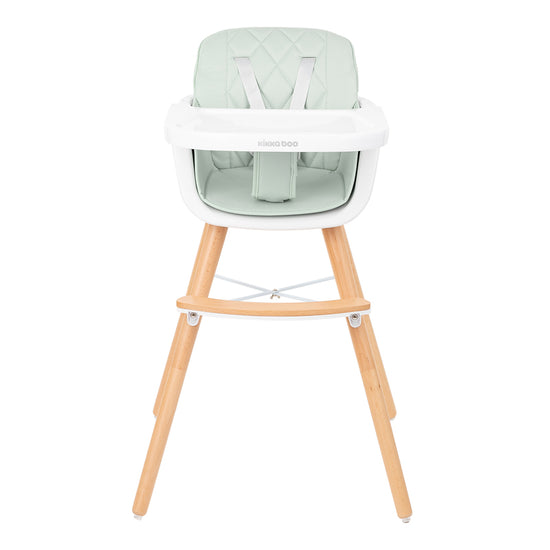 Kikka Boo Highchair Woody 2 In 1 Mint l Baby City UK Stockist