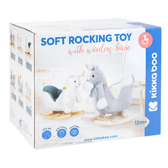 Load image into Gallery viewer, Kikka Boo Rocking Toy With Seat and Sound Grey Horse l Baby City UK Stockist

