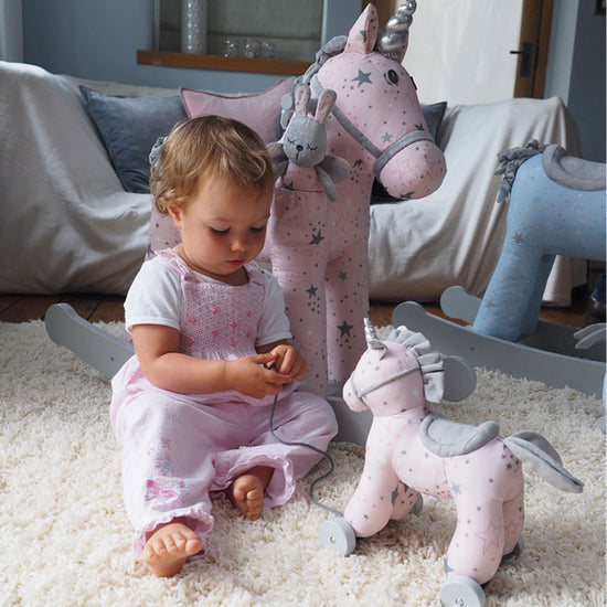 Little Bird Told Me Celeste Unicorn Pull Along l Baby City UK Stockist