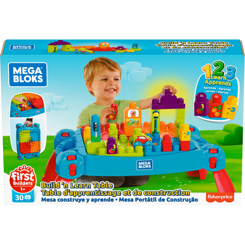 Load image into Gallery viewer, Mega Bloks Build &amp;amp; Learn Table Blue l Baby City UK Stockist
