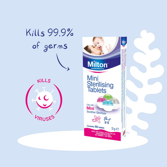 Milton Mini Sterilising Tablet 50Pk l Baby City UK Stockist