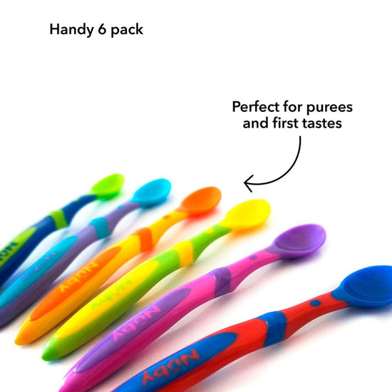 Nuby Weaning Spoons X6 l Baby City UK Stockist