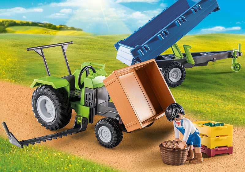 Playmobil Country Tractor with Harvesting Trailer l Baby City UK Retailer