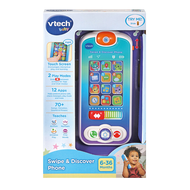 VTech Touch and Swipe Baby Phone, Blue